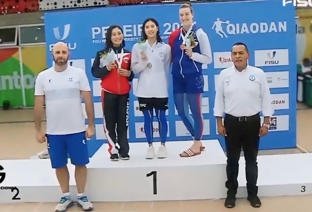 [2024FISU世界大学選手権]髙津奈々表彰式（フィンスイミングチャンネル）