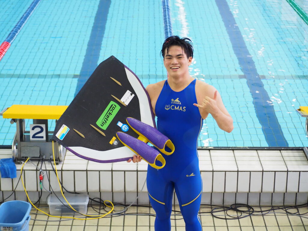 関東オープン大会_ユース新記録の中村選手（フィンスイミングチャンネル）